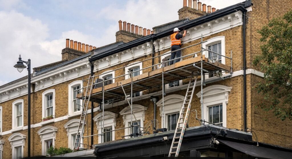 Completed roofing repair Islington